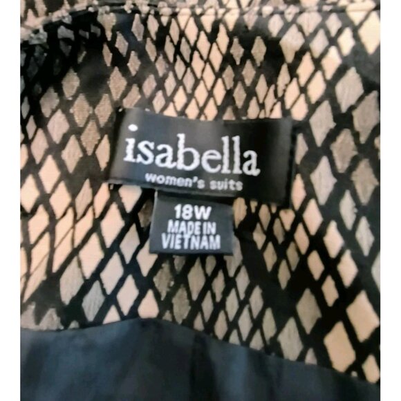 Isabella Suits Women Blazer Jacket Snike Print Belted Size 18W Brown Black - Picture 7 of 10